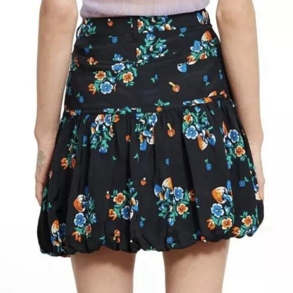 OPENING CEREMONY Womens Black & Multicolored Mini Bubble Skirt Pockets Size 4 - Picture 2 of 11